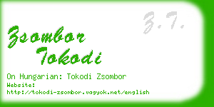 zsombor tokodi business card